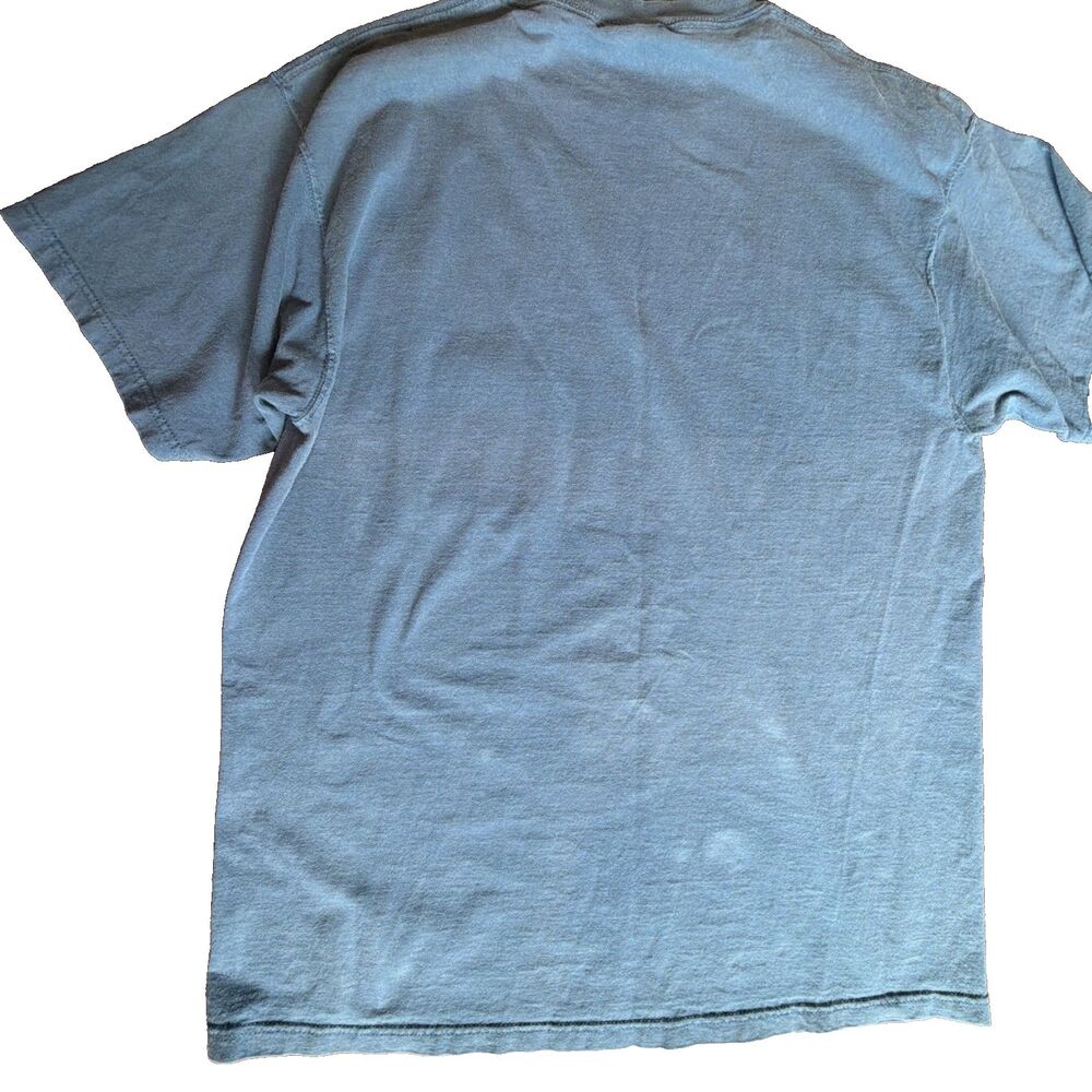 VTG 90s Discus Athletic Pocket T Shirt XL Blue Blank Sun Faded Grunge Crew Neck - Picture 2 of 16